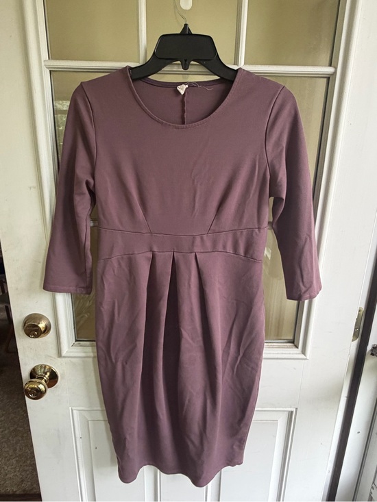Pinkblush Dresses & Skirts - Pinkblush Mauve Long Sleeve Pleated Waist Dress
